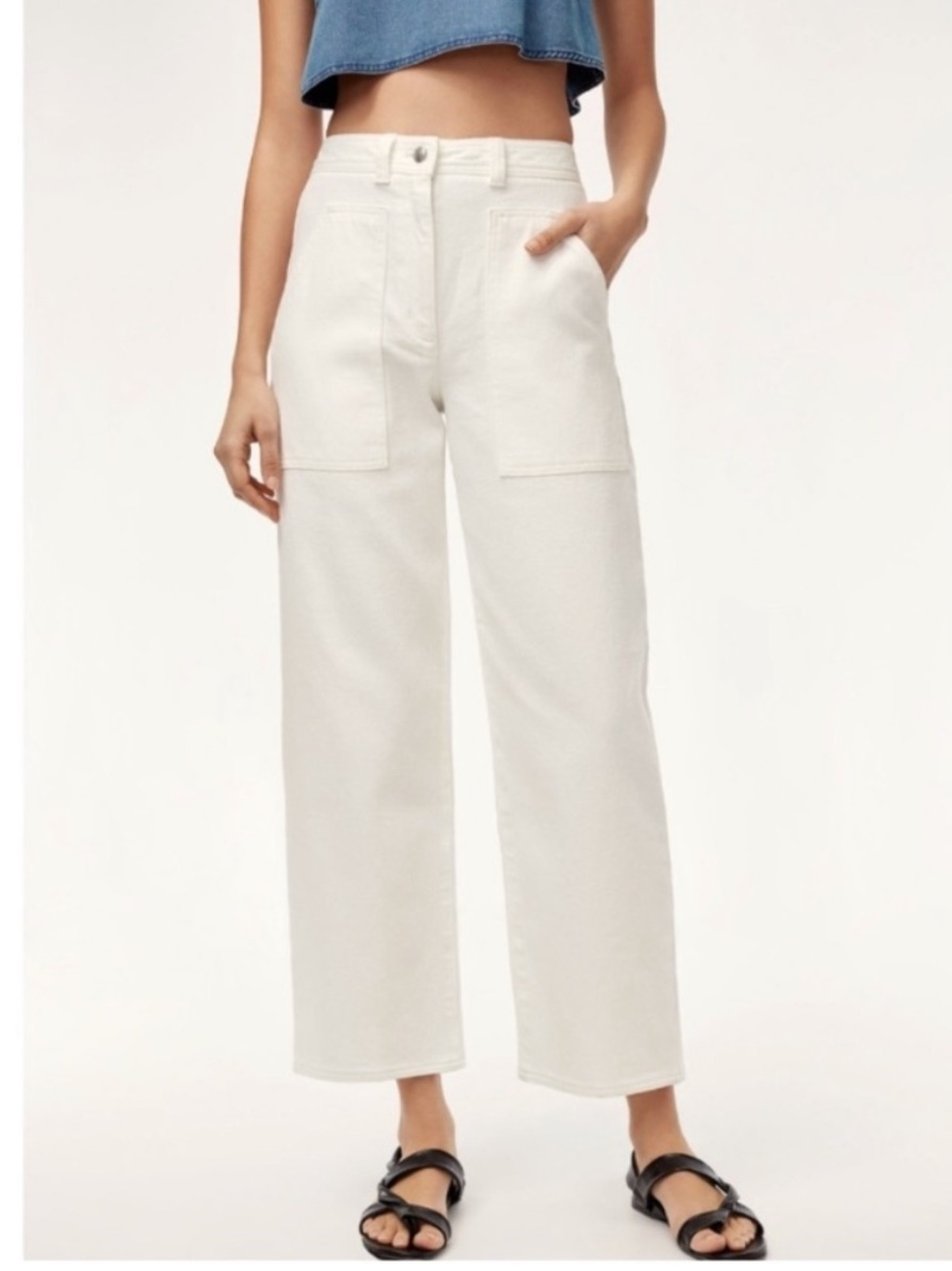 Aritzia Wilfred Free Ryley Wide Leg Jeans in Oak 10